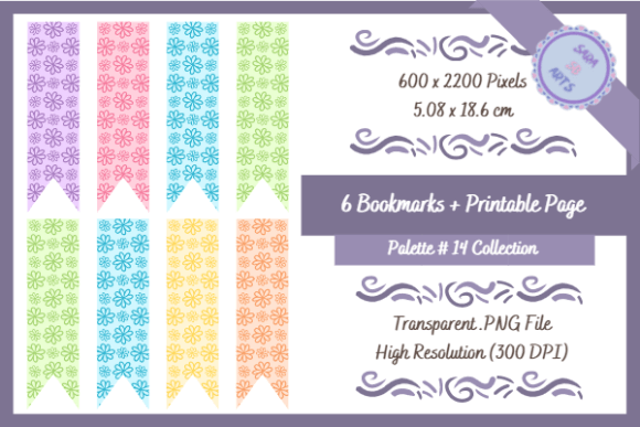 Download Cute Printable Digital Floral Bookmarks - Premium Resources