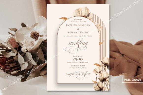 Download Neutral Ivory Wildflowers Boho Arch Invi - Ivory Collection