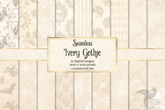 Download Ivory Gothic Digital Paper - Ivory Collection