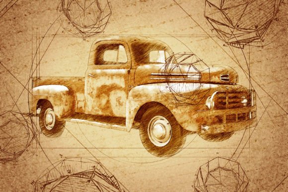 Download Vintage Truck Printable Graphics Pack 23 - Printable graphics Collection