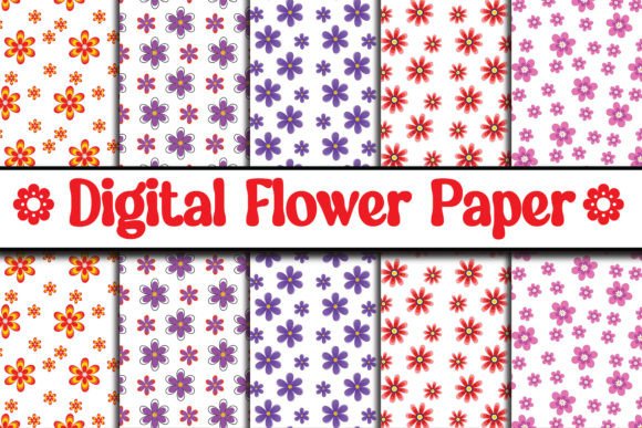 Download Digital Floral Papers, Seamless Patterns - Premium Bundle
