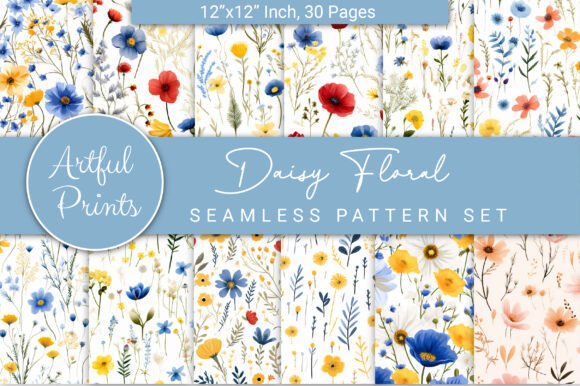 Download Digital Floral Seamless Patterns Set-02 - Digital floral Collection