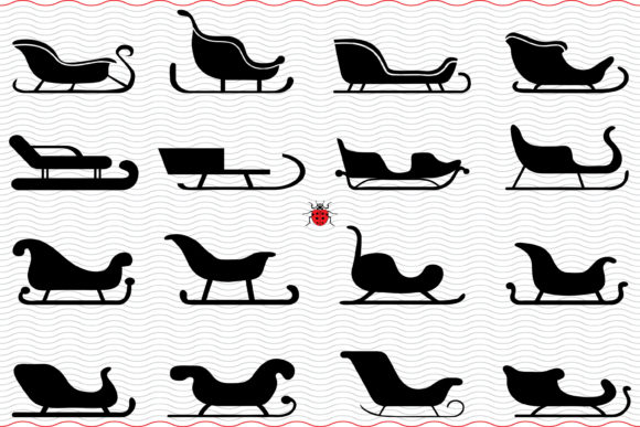 Download Sleigh, Sled, Black Silhouettes - Black silhouettes Collection