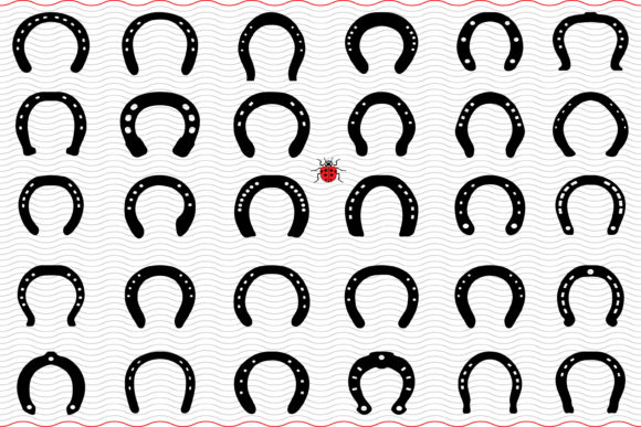 Download Horseshoes, Black Silhouettes, Digital - Black silhouettes Collection