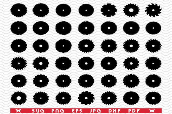 Download Circular Saw Blades, Black Silhouettes - Black silhouettes Collection