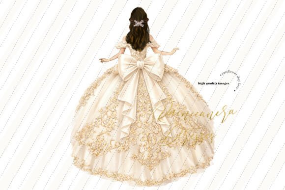 Download Ivory White Dress Quinceañera Clipart - Ivory Collection