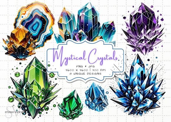 Download Mystical Crystals Clipart - Mystical Collection