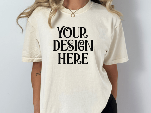 Download Ivory Comfort Colors 1717 T-shirt Mockup - Ivory Collection