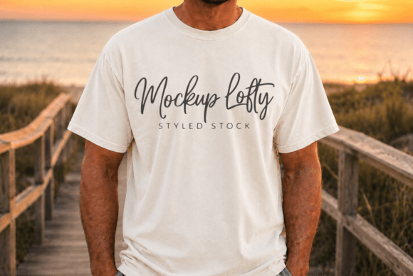 Download Comfort Colors C1717 Ivory Shirt Mockup - Ivory Collection