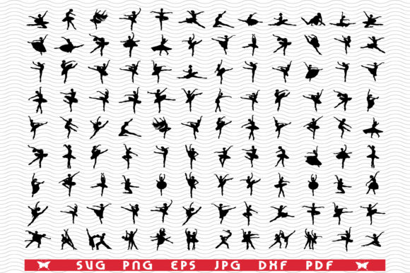 Download Ballerinas Black Silhouettes Digital - Black silhouettes Collection
